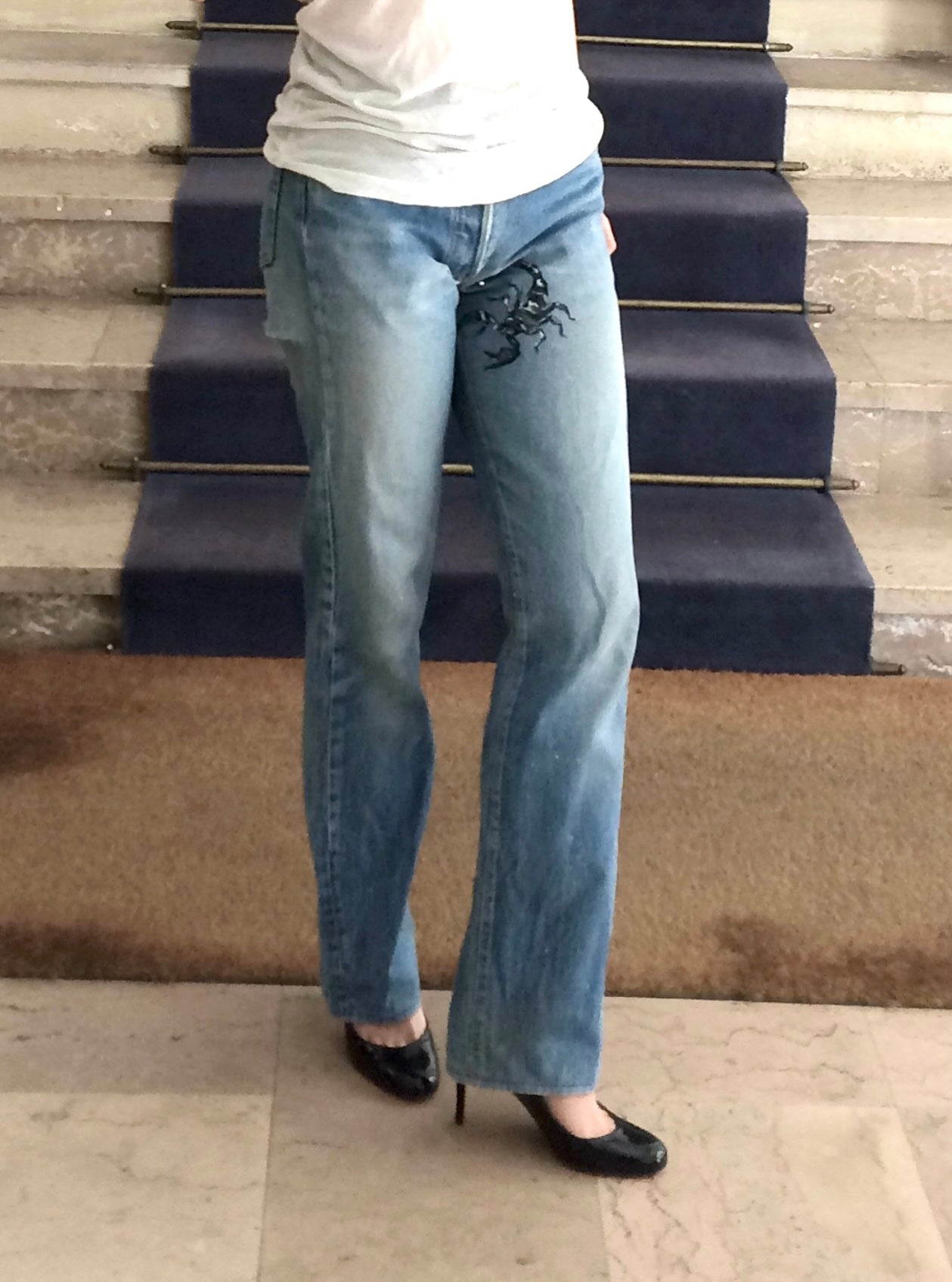 80s Levi’s 501 remake painted scorpions